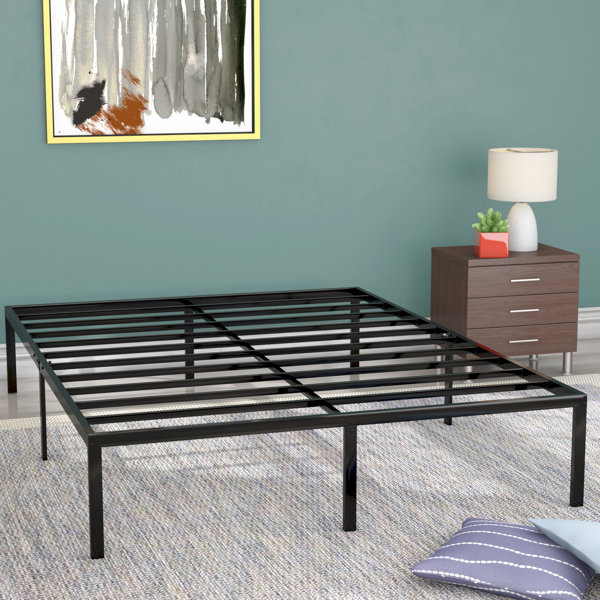 Big black online bed frame